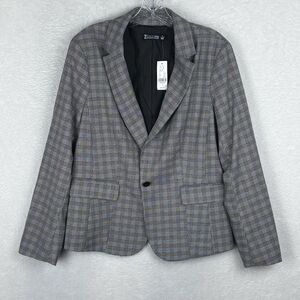 NWT New York & Company 7th Avenue Design Studio White & Black Suit‎ Jacket Sz 14